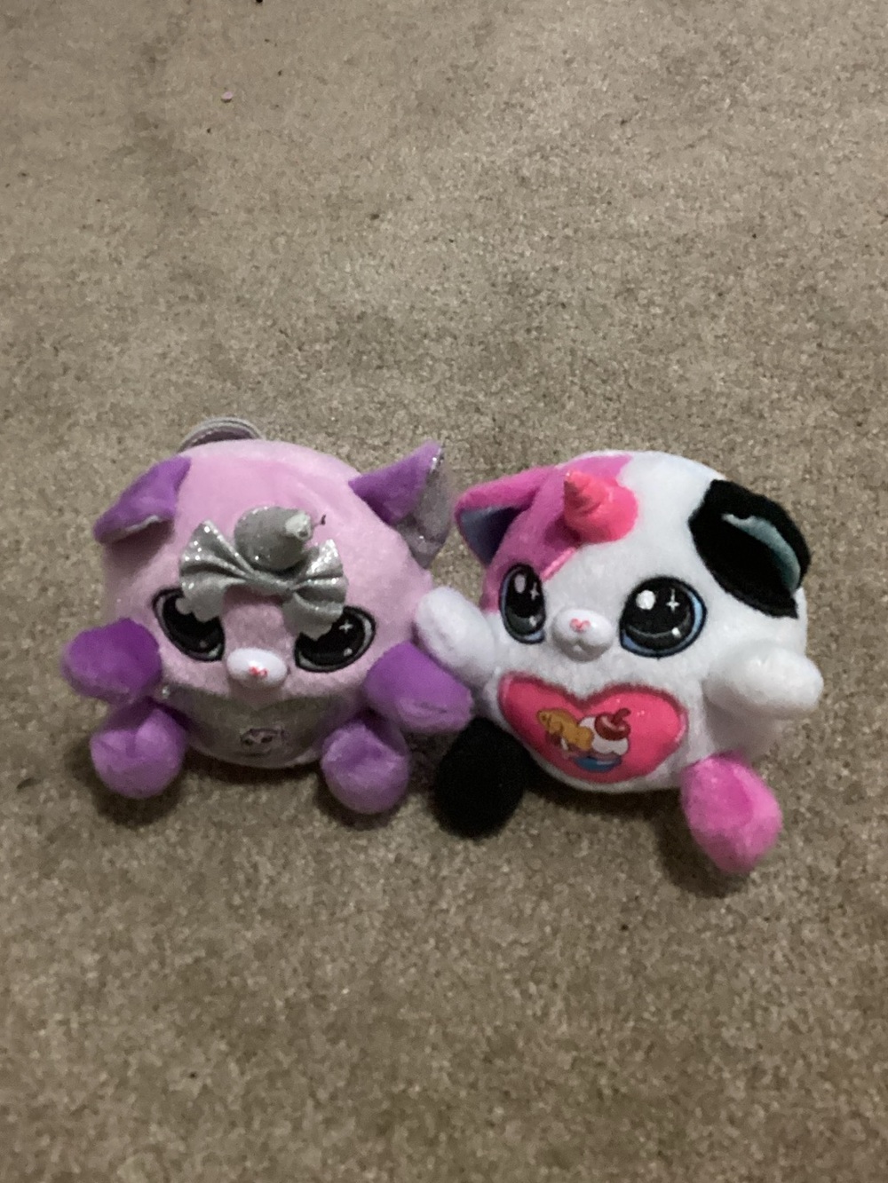 Plush Small Pet Toys - Pink & White Plush Set
